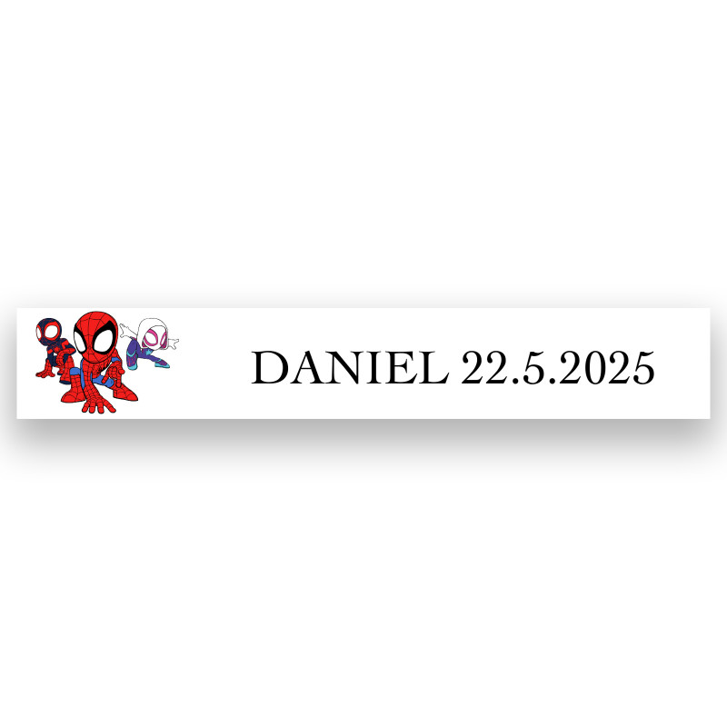 Adesivo di spidey e il suo superequipo 5x1cm personalizzato