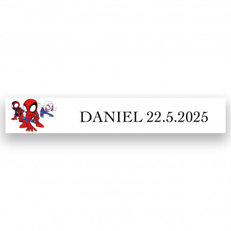 Adesivo di spidey e il suo superequipo 5x1cm personalizzato