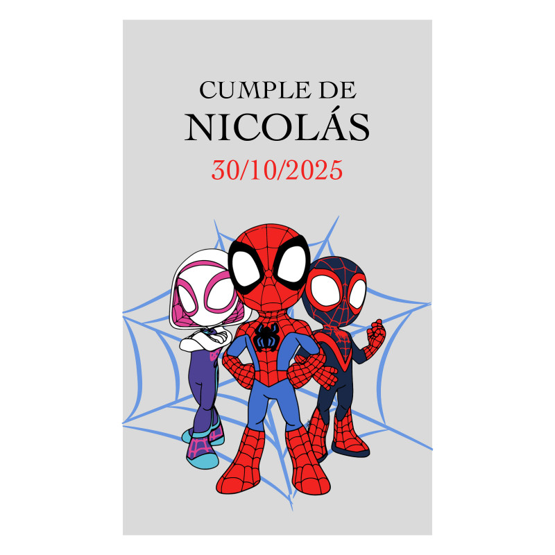 Adesivo personalizzato di spidey e il suo superteam 3x5cm con sfondo trasparente