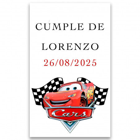 Adesivo con design rayo mcqueen di 3x5 cm
