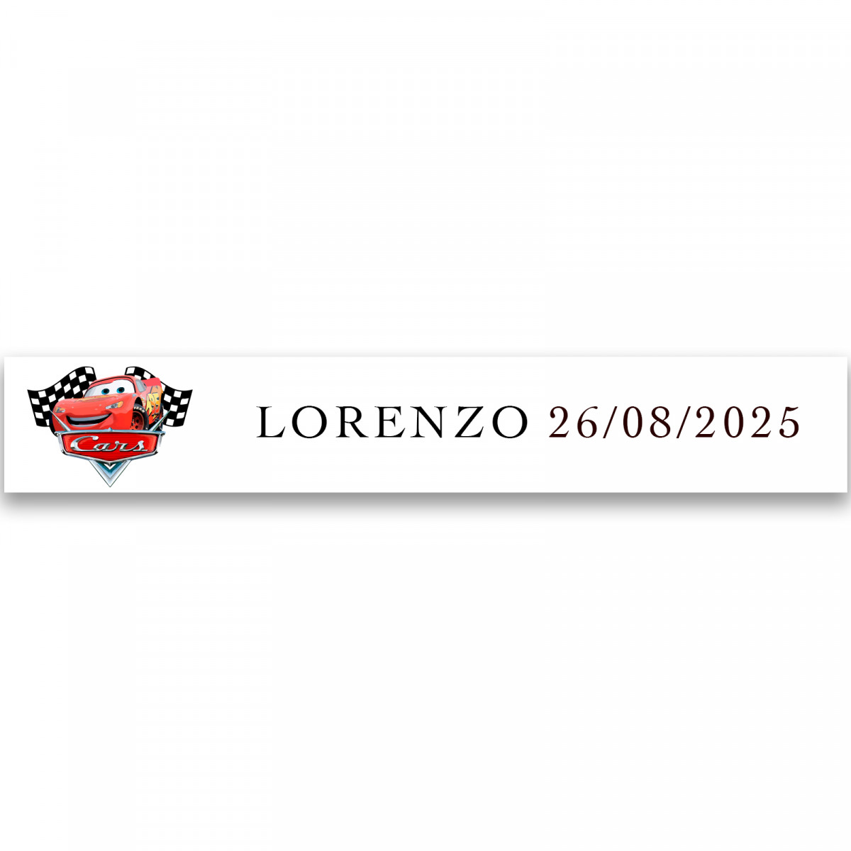 Adesivo personalizzato di cars per eventi 5x1cm