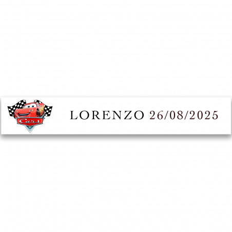 Adesivo personalizzato di cars per eventi 5x1cm
