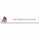 Adesivo personalizzato a tema vaiana per dettagli di comunione battesimo o compleanno 5x1cm