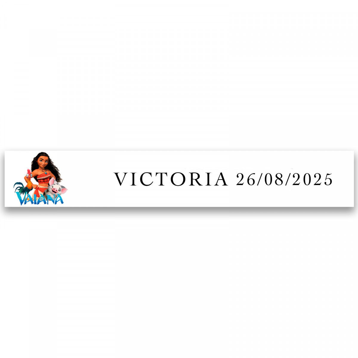 Adesivo personalizzato a tema vaiana per dettagli di comunione battesimo o compleanno 5x1cm