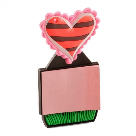 Mini quaderno a forma di cuore con magnete