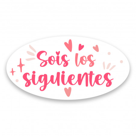 Adesivo ovale per matrimonio con la frase siete i prossimi 4x2cm