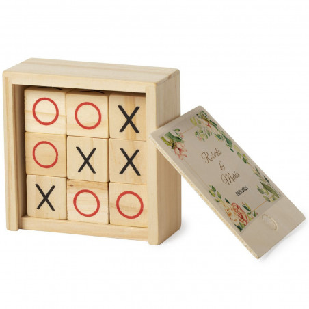 Gioco del tris in legno personalizzato un dettaglio originale per i tuoi invitati