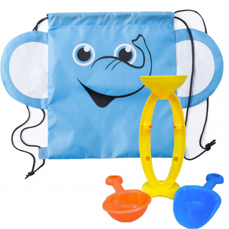 Set di zaino per bambini elefante con giochi da spiaggia