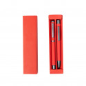 Penna e roller in astuccio rosso con adesivo personalizzabile di cars