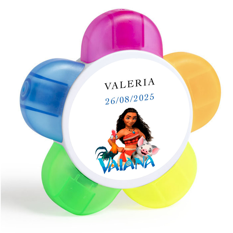 Marcatori a forma di fiore personalizzati collezione vaiana