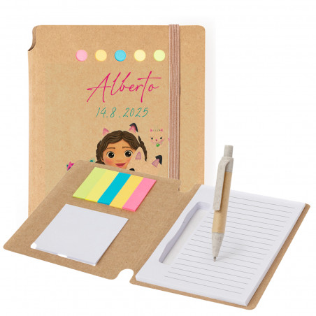 Libretto con post it personalizzato: collezione gaby gato