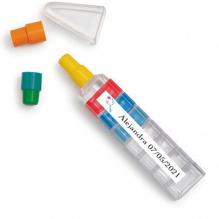 Cere colorate con adesivi personalizzati