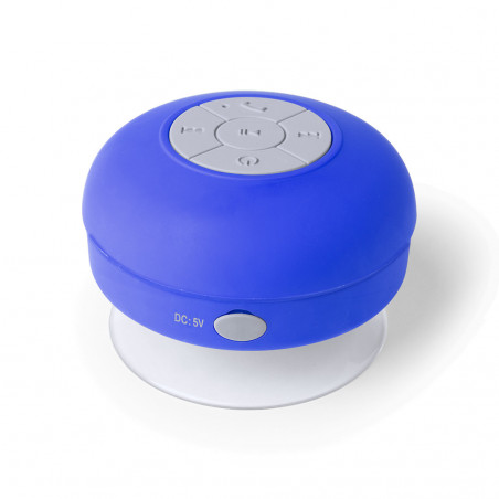 Altoparlante bluetooth blu personalizzato con design di stitch: dettaglio originale per comunioni e eventi infantili