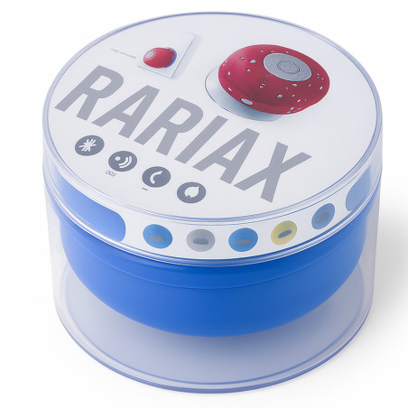 Altoparlante bluetooth blu personalizzato con design di stitch: dettaglio originale per comunioni e eventi infantili