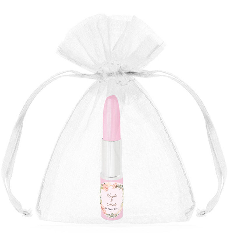 Penna rossetto con sacchetto matrimonio personalizzato