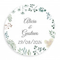 Clip di cuore con adesivo personalizzato in scatola di acetato
