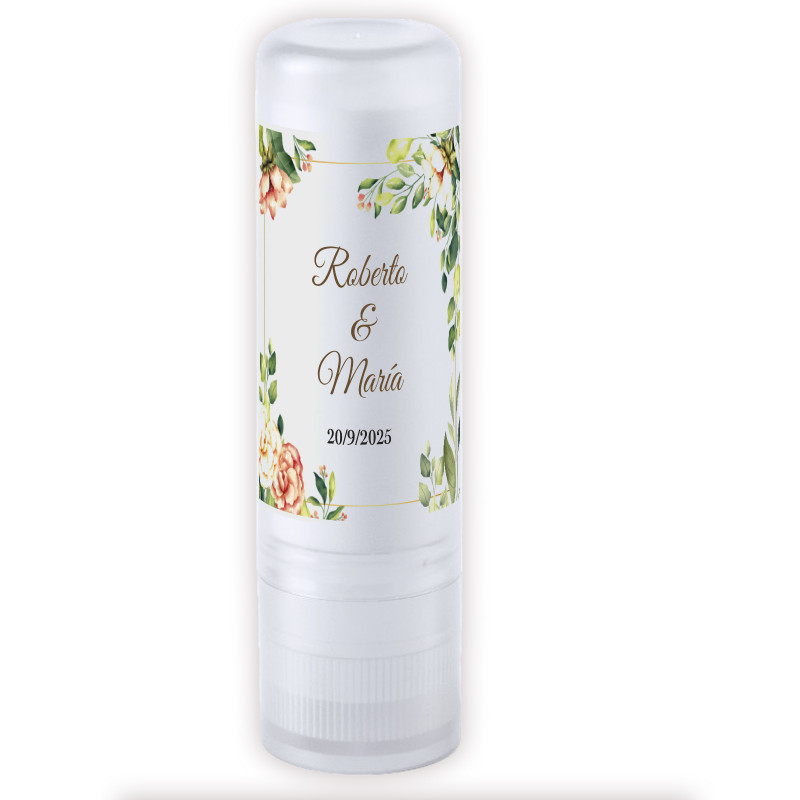 Balsamo labiale personalizzato con protezione solare spf15: dettaglio utile ed elegante per celebrazioni