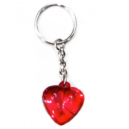 Portachiavi a forma di cuore rosso con biglietto personalizzato: un ricordo di nozze speciale