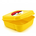 Contenitore giallo con adesivo pokémon e dolcetti per feste infantili