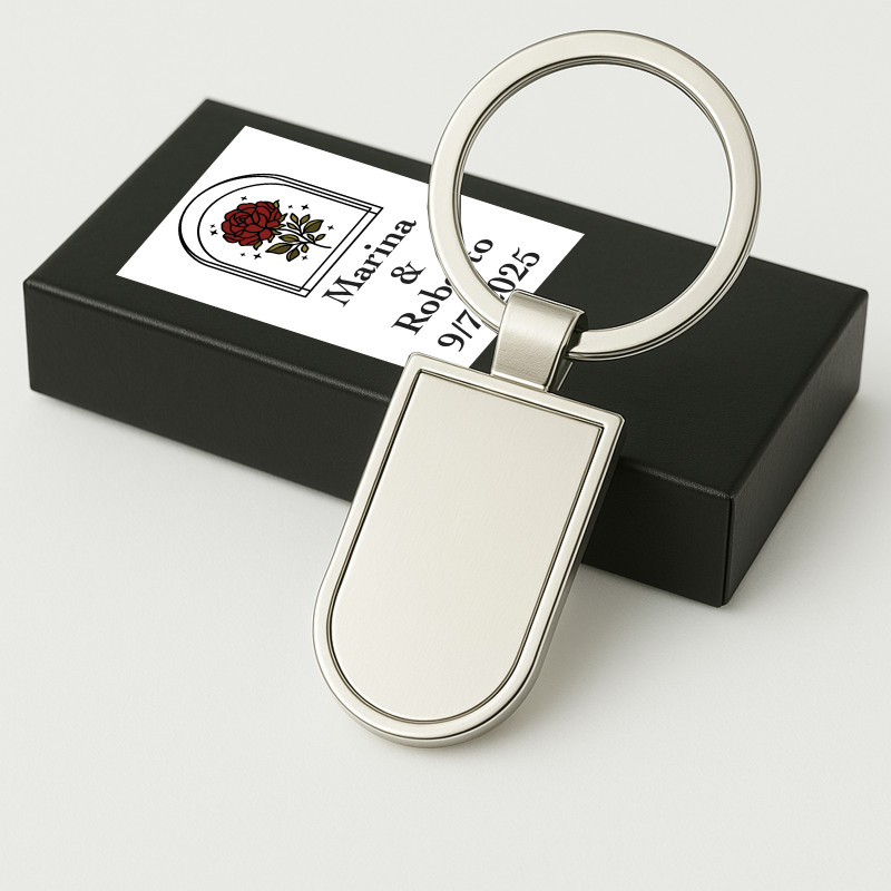 Souvenir portachiavi per uomini matrimonio personalizzato