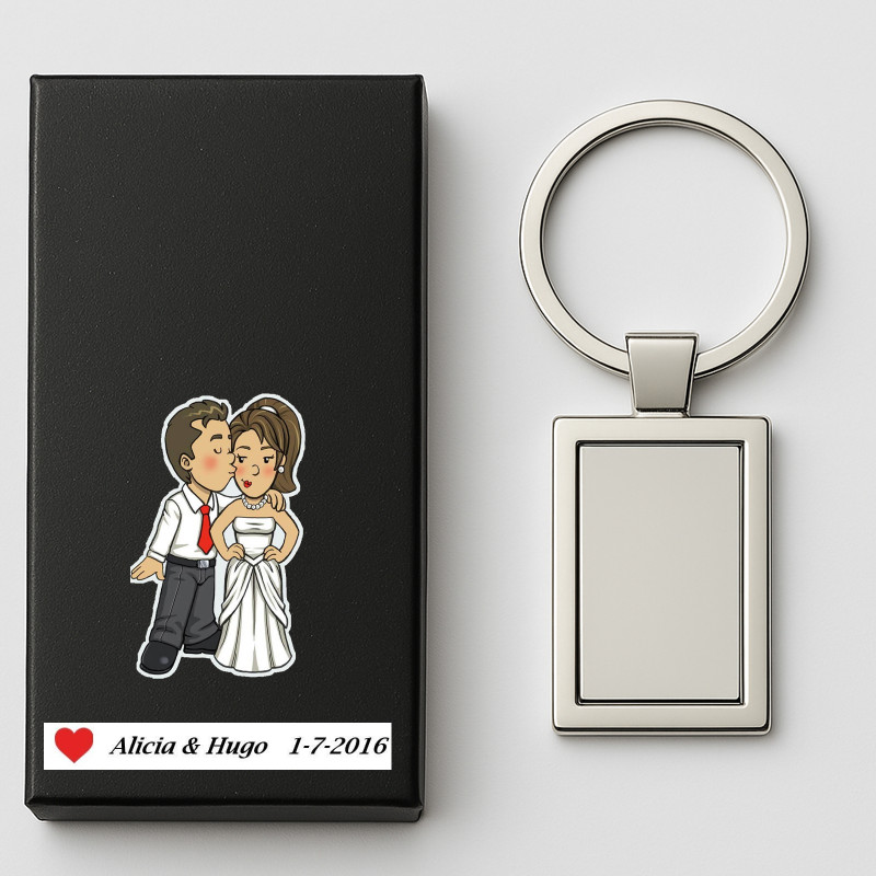 Portachiavi per matrimoni economici personalizzati