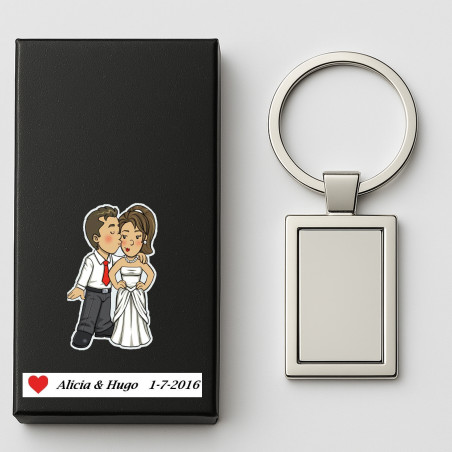 Portachiavi per matrimoni economici personalizzati