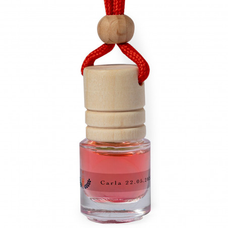 Deodorante con cordino rosso con adesivo personalizzabile per dettagli prima comunione