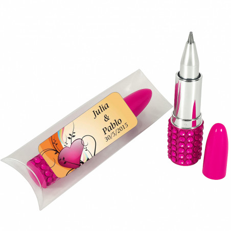 Penne personalizzate a forma di rossetto per matrimonio
