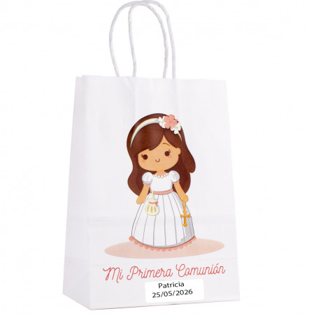 Borsa comunione bambina personalizzata con nome e data