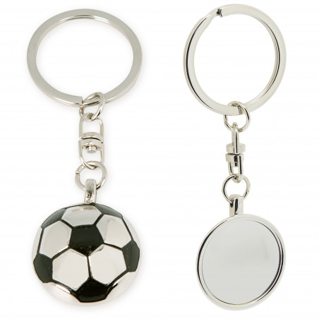 Portachiavi a forma di pallone da calcio con penna in acetato e adesivo per la comunione di un bambino