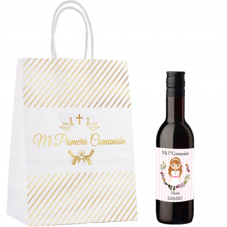 Vino rosso personalizzato comunione da regalare agli invitati