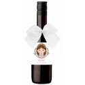 Botiglia di vino personalizzata per dettaglio di comunione con fiocco decorativo