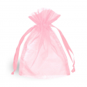 Portamonete per la prima comunione con sacchetto in organza rosa