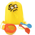 Zaino per bambini a forma di ape con annaffiatoio e accessori per la sabbia