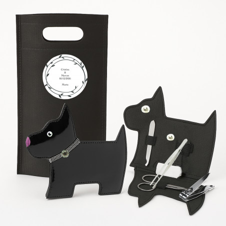 Accessori per manicure in astuccio a forma di cane per eventi