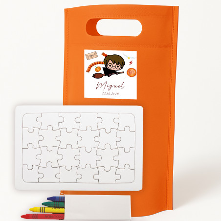 Puzzle da colorare personalizzato con design magico per eventi infantili