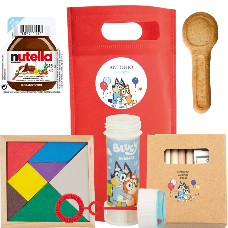 Dettagli per una festa di compleanno per bambini Bluey