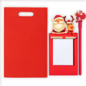 Quaderno con magnete per frigorifero speciale Natale con matita e penna di Natale in busta regalo