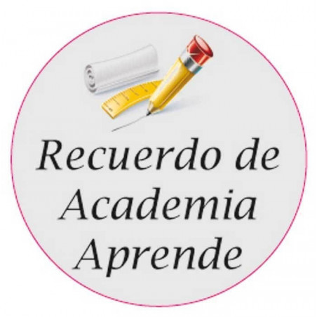 Adesivo personalizzato 3 cm con motivo scolastico