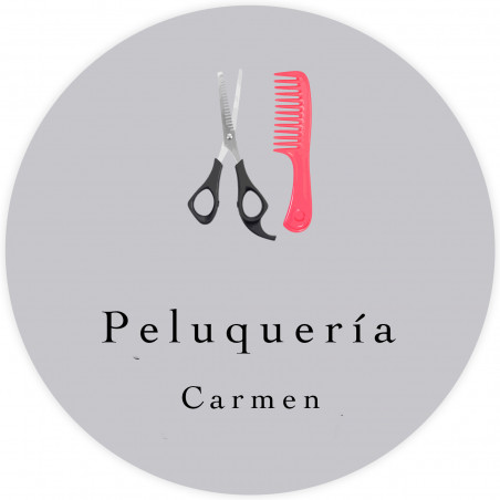 Adesivo personalizzato per parrucchieri 3cm