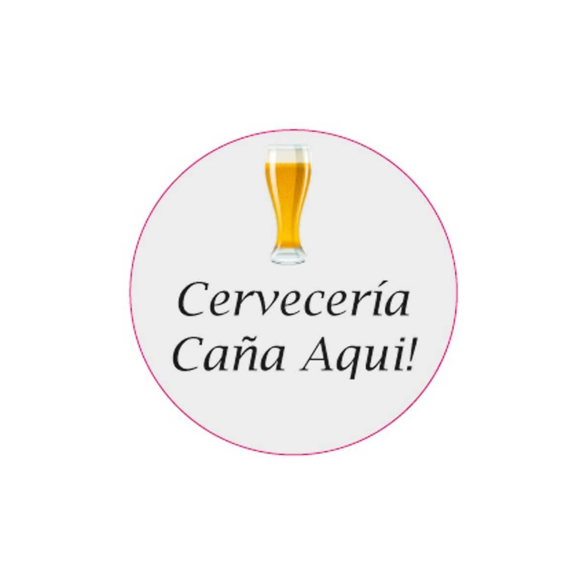 Adesivo birra personalizzato per aziende 3 cm e fondo trasparente