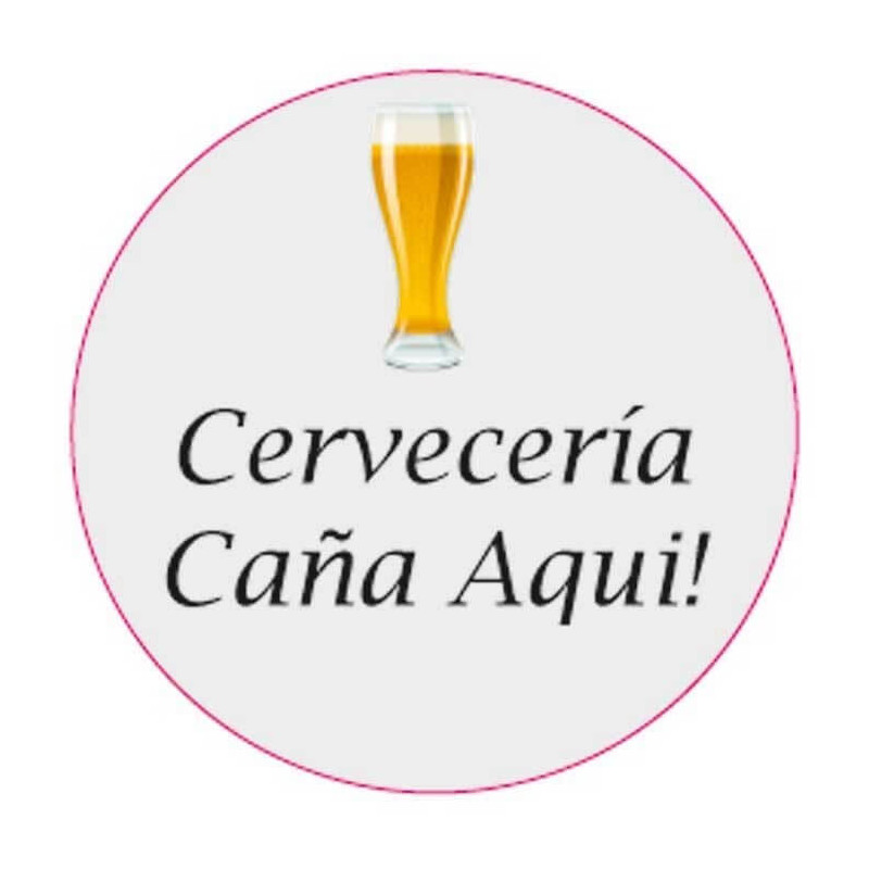 Adesivo birra personalizzato per aziende 3 cm e fondo trasparente