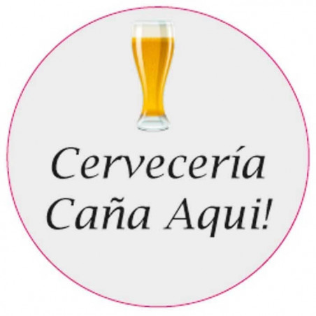 Adesivo birra personalizzato per aziende 3 cm e fondo trasparente