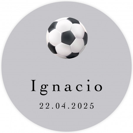 Adesivo calcio personalizzato 3 cm per comunioni ed eventi