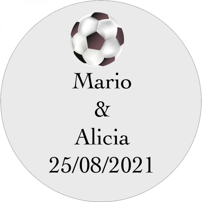 Adesivo personalizzato calcio trasparente 3cm
