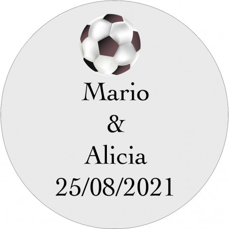 Adesivo personalizzato calcio trasparente 3cm
