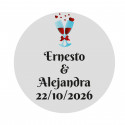 Adesivo 3cm con fondo trasparente matrimoni e celebrazioni