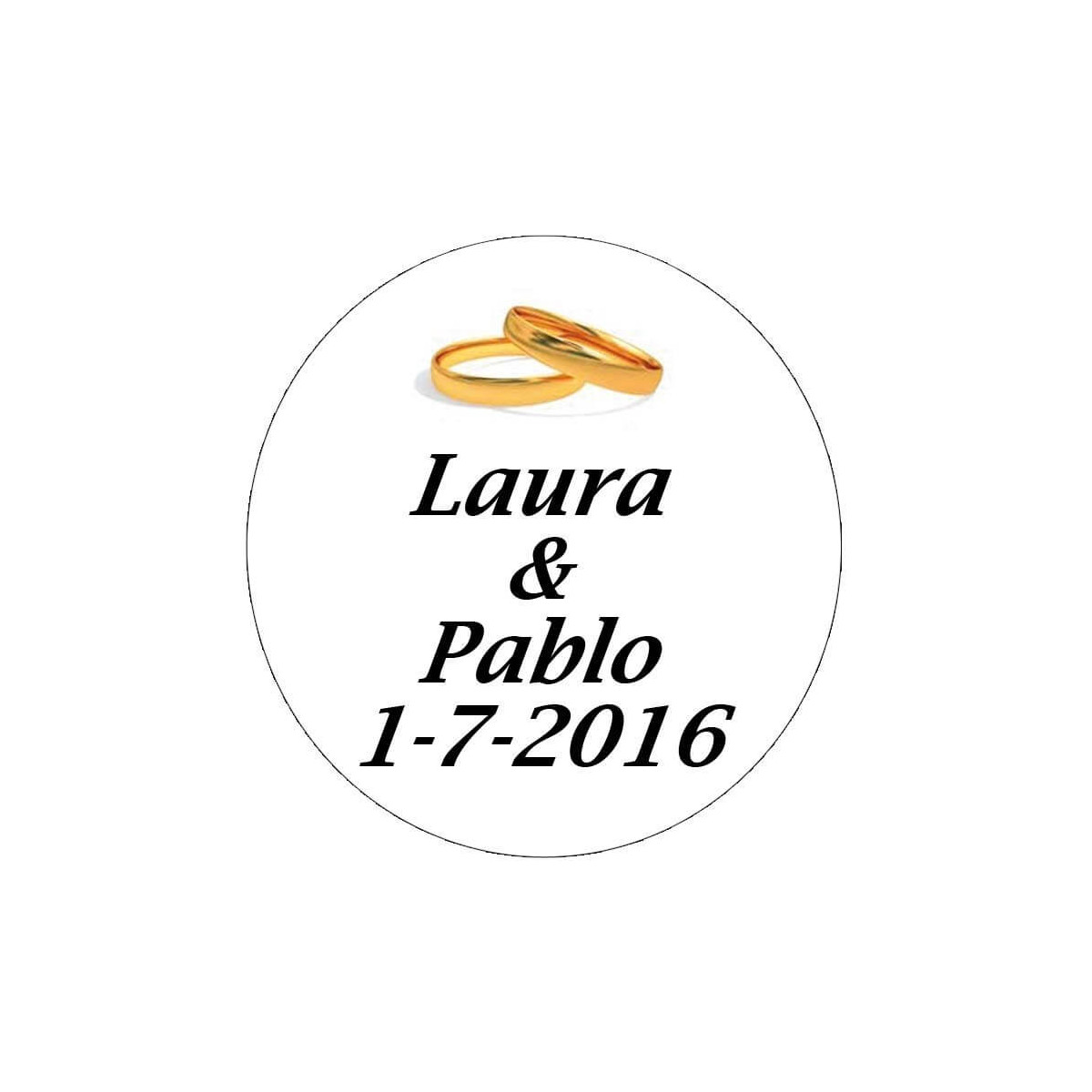 Adesivo personalizzato per matrimoni 3 cm