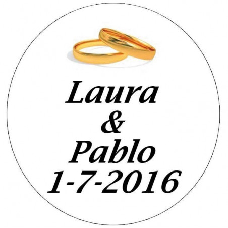 Adesivo personalizzato per matrimoni 3 cm
