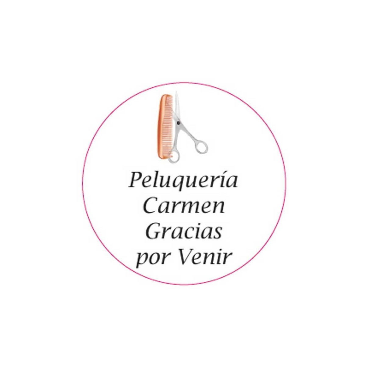 Adesivo personalizzato per parrucchieri 3cm